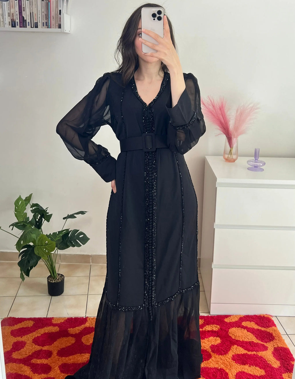 Caftan Noir Soirée Amrah