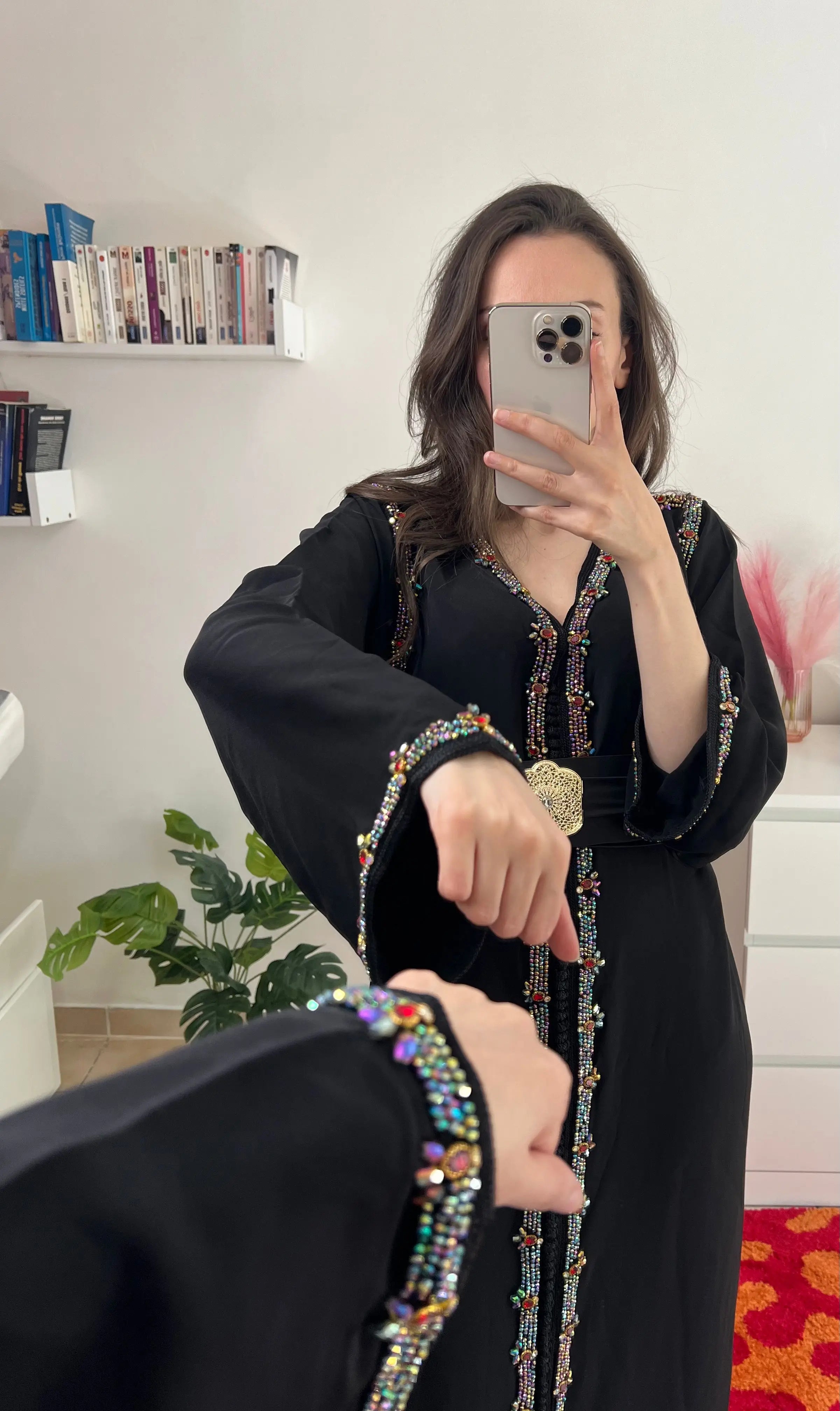 Caftan Noir Nuit Ètoilée Amrah